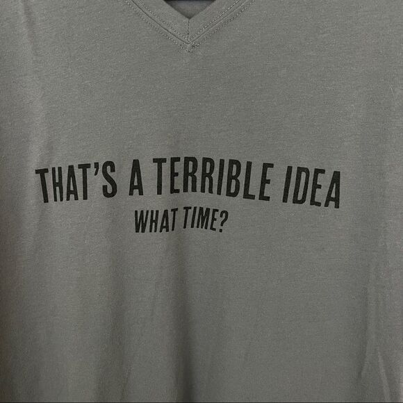 Lularoe Devin Short Sleeve V-neck Unisex Tee - Size Small - Picture 2 of 6